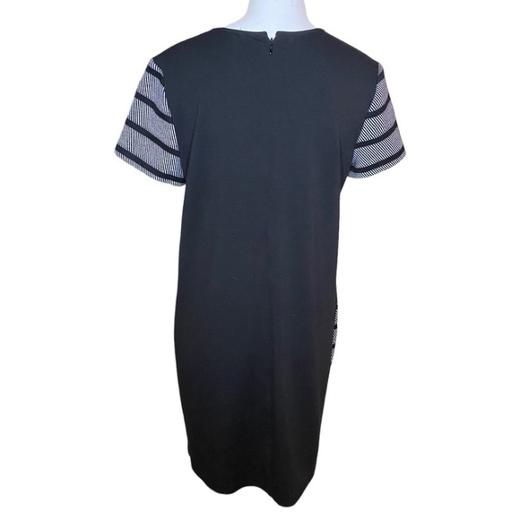 Ann Taylor Dress Shift Striped Black Back Panel Size S - Picture 6 of 10